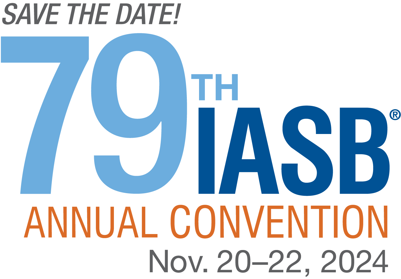 Logo: 79th IASB Annual Convention Save the Date