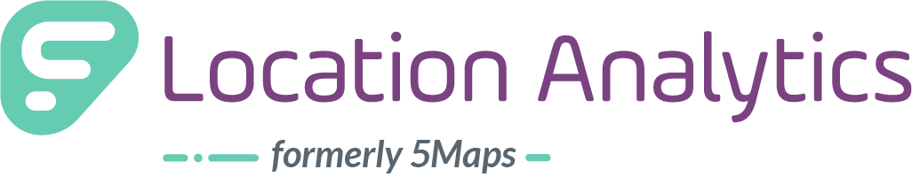 Logo: Location Analytics, formerly 5Maps