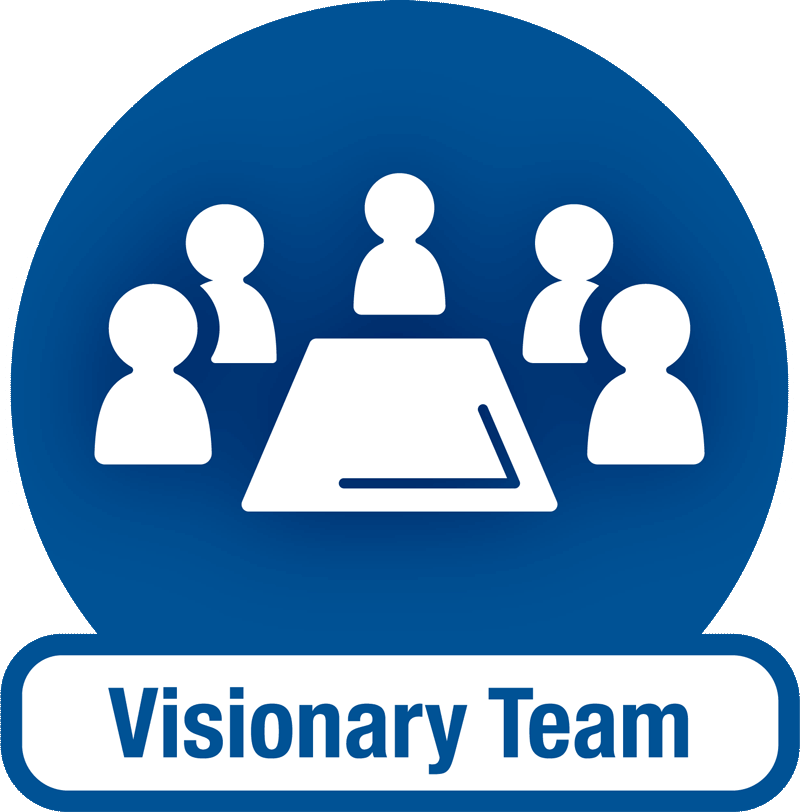 Standards Icon, Labeled: Visionary Team