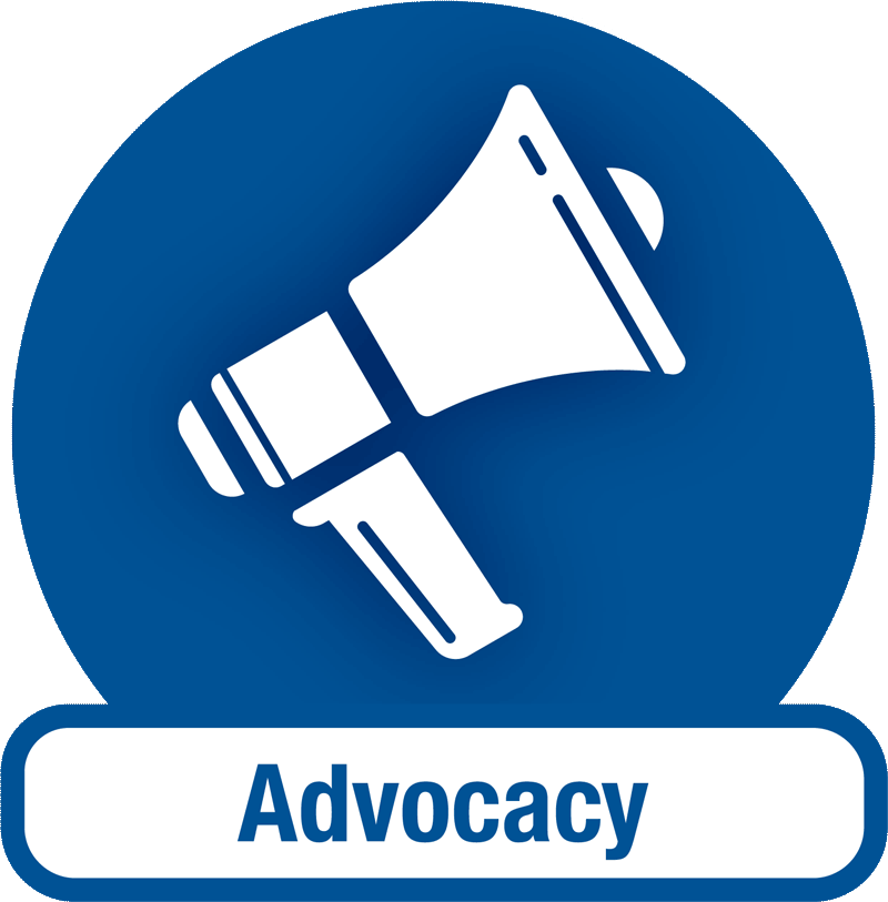 Standards Icon, Labeled: Advocacy